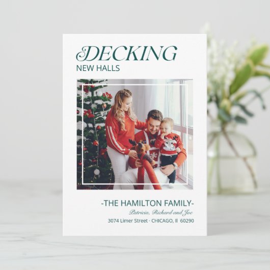 Deck New Halls Moving Faire-part photo (Debout devant)