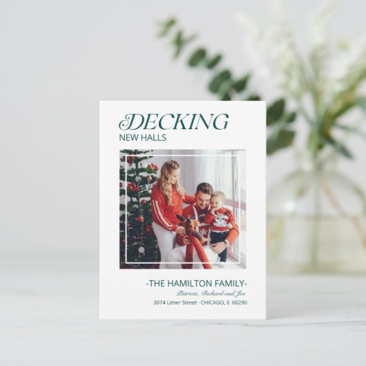 Deck New Halls Moving Faire-part photo (Debout devant)