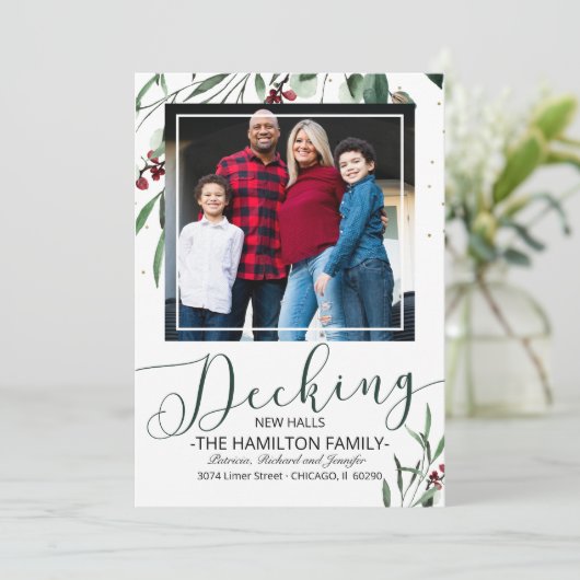 Deck New Halls Moving Faire-part photo (Debout devant)