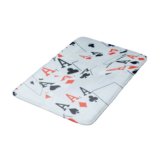 Deck of Destiny: Gelaagde Azen in een Poker Shuffl Badmat (Gekanteld)