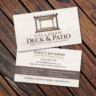 Deck & Patio Bouwer Rustic Hout Visitekaartje