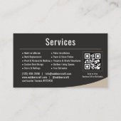 Deck & Patio QR Code Professioneel Visitekaartje (Achterkant)