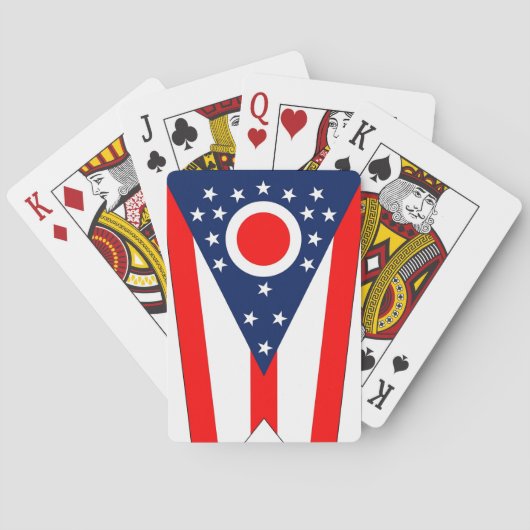 Deck Playing Cards with Flag of Ohio, US Pokerkaarten (Achterkant)