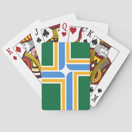 Deck Playing Cards with Flag of Portland, US Pokerkaarten (Achterkant)