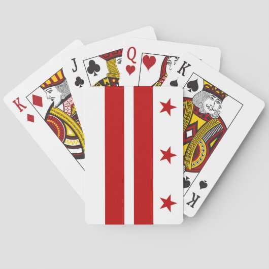 Deck Playing Cards with old Flag of Washington DC Pokerkaarten (Achterkant)