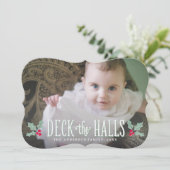 Deck the Halls | Carte photo de vacances (Debout devant)