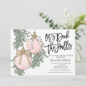 Deck the Halls Christmas Bridal Shower Invitation (Debout devant)