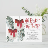 Deck the Halls Christmas Bridal Shower Invitation (Debout devant)