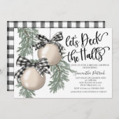 Deck the Halls Christmas Bridal Shower Invitation (Devant / Derrière)