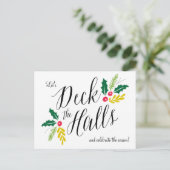 Deck the Halls Festive Fête Invitation (Debout devant)
