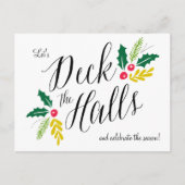 Deck the Halls Festive Fête Invitation (Devant)