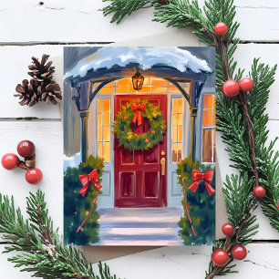 Deck the Halls   Kerst Winter Vakantiekaart Feestdagenkaart