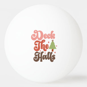 Deck the Halls Retro Groovy Kerst Feestdagen Pingpongballen