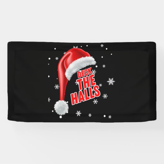 Deck The Halls Sneeuw Collectie 1.6x3 Vinyl Banner (Horizontaal)
