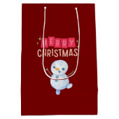 Deck the Halls: vrolijk kerstfeest" Medium Cadeauzakje (Achterkant)