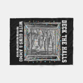 Deck The Halls With Guns &amp; Ammo  Fleece Deken (Voorkant (Horizontaal))