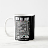 Deck The Halls With Guns & Ammo Koffiemok (Links)