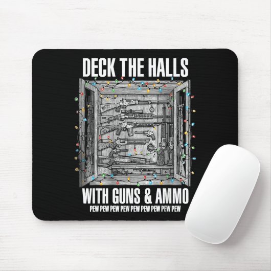 Deck The Halls With Guns & Ammo Muismat (Met muis)