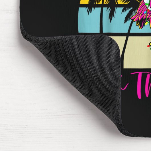 Deck The Palms Christmas Flamingo Palm Tree Trocal Muismat (Hoek)