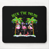 Deck The Palms Flamingo Trocal Christmas Lights Muismat (Voorkant)