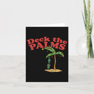 Deck The Palms Funny Christmas in juli Zomer Elf Kaart