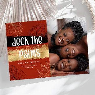 Deck the Palms' Mele Kalikimaka Foto Feestdagenkaart
