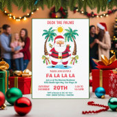 Deck the Palms Tropical Christmas Party Invitation