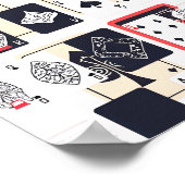 Deck van kaarten moderne hedendaagse kunst poster (Hoek)