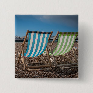 " deck " - voorzitters kijken naar het Zee Vierkante Button 5,1 Cm
