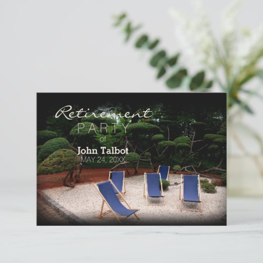 Deckchairs Uitnodiging tot uittreding op persoonli (Staand voorkant)