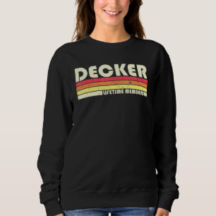 Decker Achternaam Retro Vintage 80s 90s Verjaardag Trui