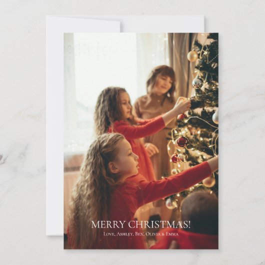 Decking New Halls Photo Christmas Feestdagenkaart (Achterkant)