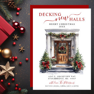 Decking Nieuwe Zalen Nieuwe Home Kerst Verhuizen Aankondiging
