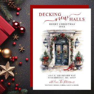 Decking Nieuwe Zalen Nieuwe Home Kerst Verhuizen Aankondiging