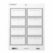 Deckle Moderne S'Il Vous Plaît Livrer Au Étiquette (Feuille entière)