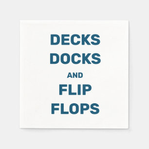 Decks Docks en Teenslippers Servet