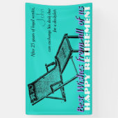 Deckstoel Happy Retirement Party Banner 2 (Verticaal)