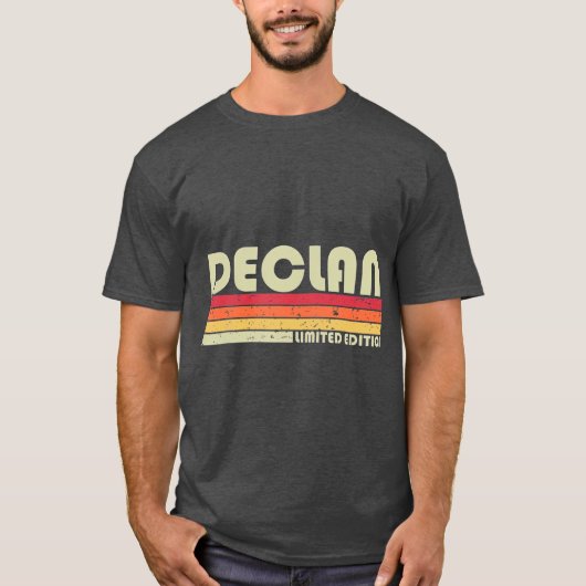 DECLAN Gift Name Personalized Funny Retro T-shirt (Voorkant)