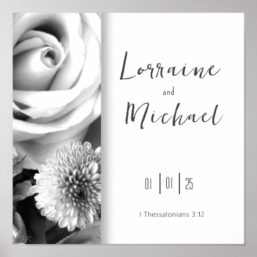 Déclaration d'amour Poster noir et blanc (Devant)