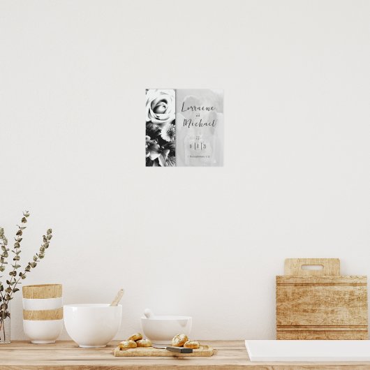 Déclaration d'amour Poster photo noir et blanc (Cuisine)