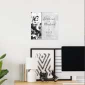 Déclaration d'amour Poster photo noir et blanc