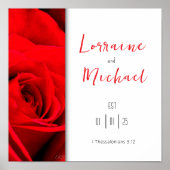 Déclaration d'amour Red Rose Carré Poster (Devant)