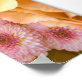 Déclaration d'amour Rose Jaune Poster Carré (Coin)