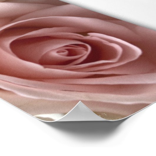 Déclaration d'amour rose pâle Poster Carré (Coin)