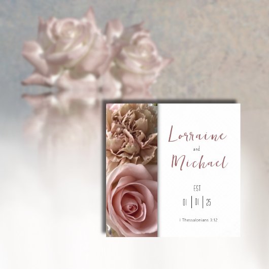 Déclaration d'amour rose pâle Poster Carré