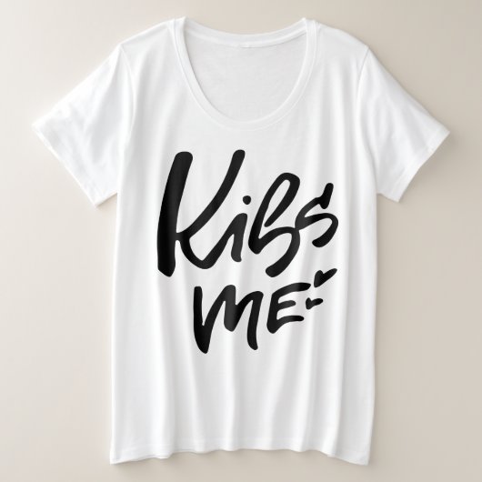 Déclaration de lettres à main vive Kiss Me (Design devant)