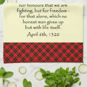 Déclaration de serviette de thé de tartan (Plié)