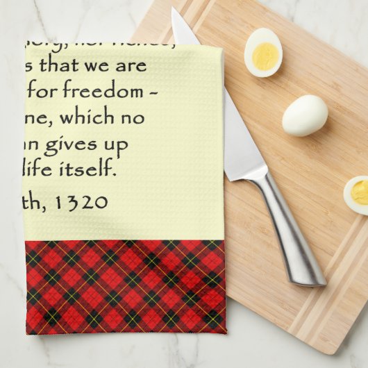 Déclaration de serviette de thé de tartan (Quart Plié)