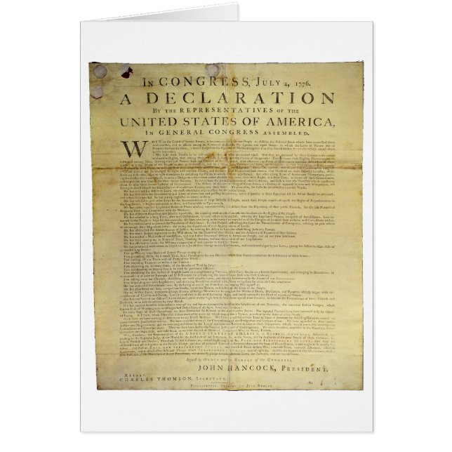 Déclaration d'indépendance 1774 de flanc de Dunlap (Devant)