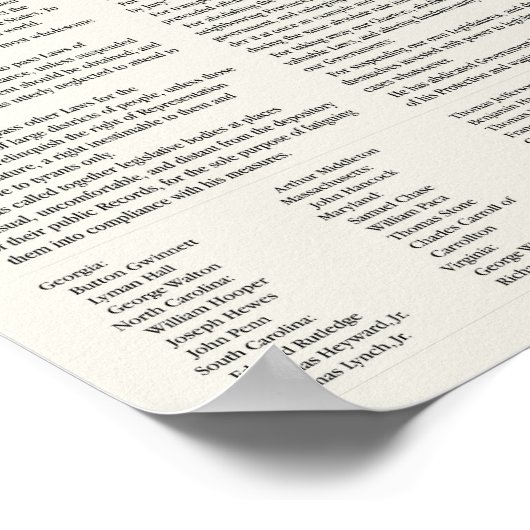 Déclaration d'indépendance. affiche de classe (Coin)